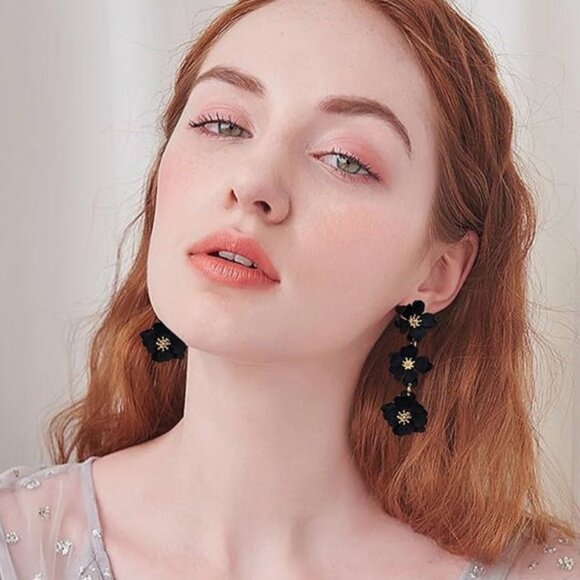 Boho Flower Dangle Earring - Picture 9 of 16